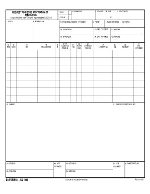 Da Form 581