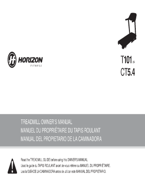 Horizon Ct5 4 Treadmill Manual  Form