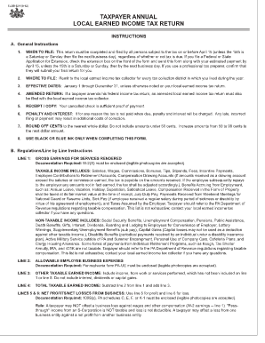 Jordan Taxpayer Annual Local EIT Return Jordan Tax Service, Inc  Form