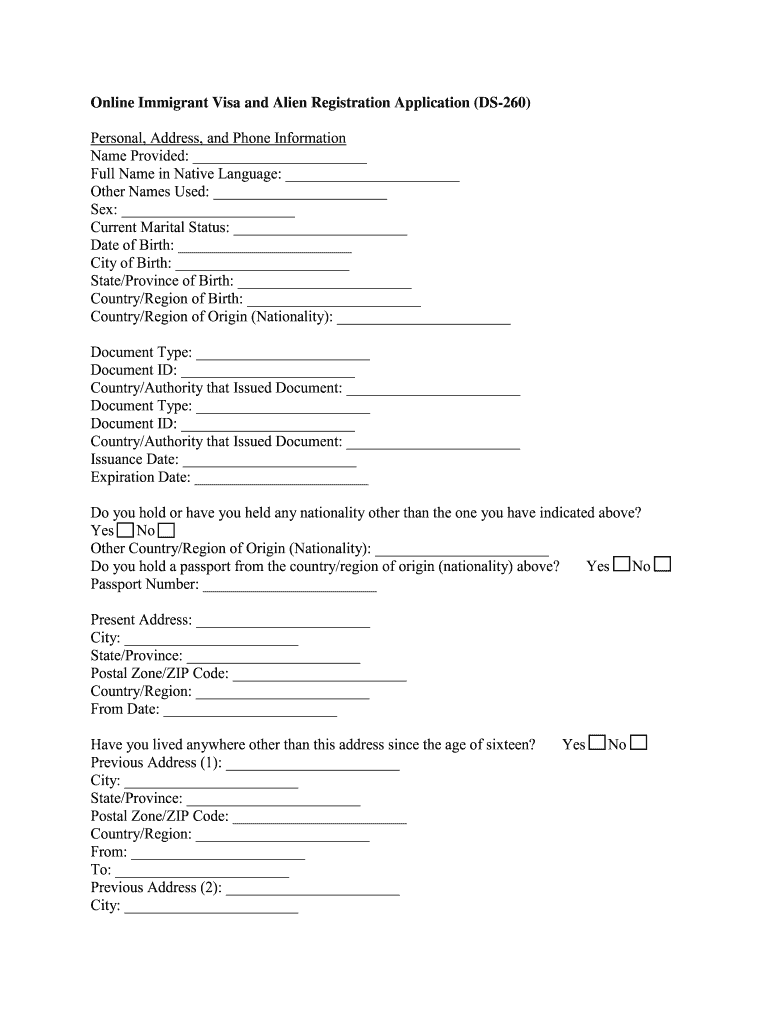 Ds 260 PDF  Form