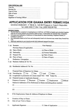 Ghanaian Passport Forms