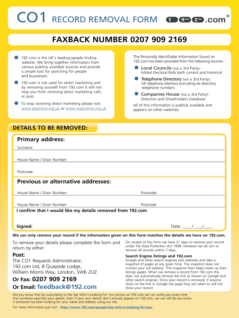 Co1 Form