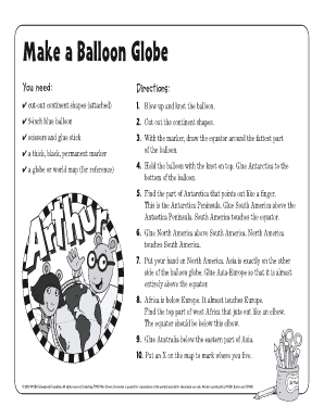 Make a Balloon Globe PBS Kids Www Tc Pbskids  Form