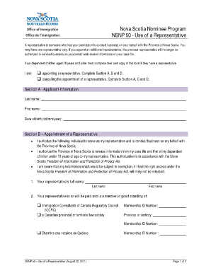 Nsnp 50  Form