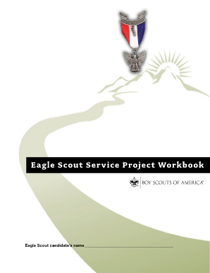 Get and Sign Scouts Eagle Project Workbook  Form