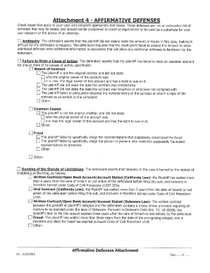 Attachment 4 Affirmative Defenses  Form