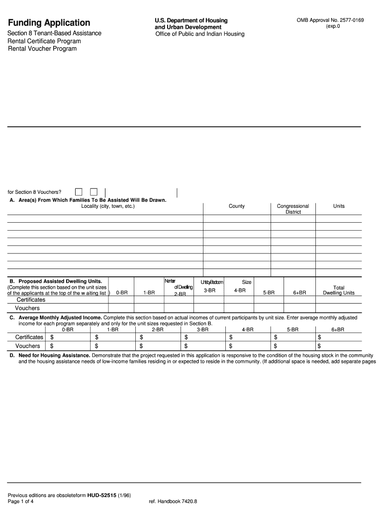  Hud 52515  Form 1996