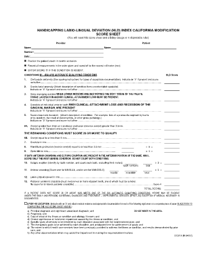 Hld Score Sheet  Form