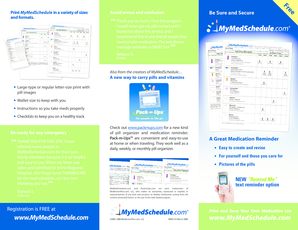 My Med Schedule  Form