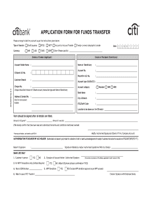 Citi Bank Rtgs Form