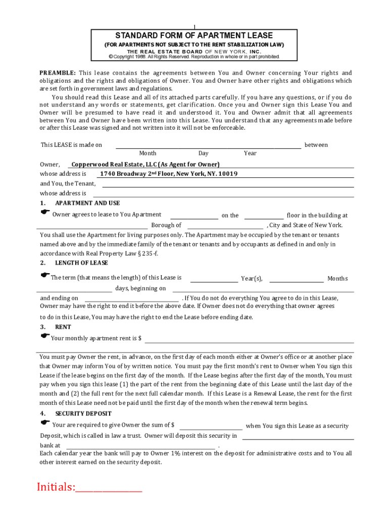 Rebny Online Leases  Form