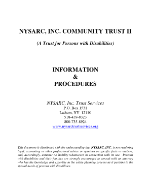 Nysarc Trust Reviews  Form