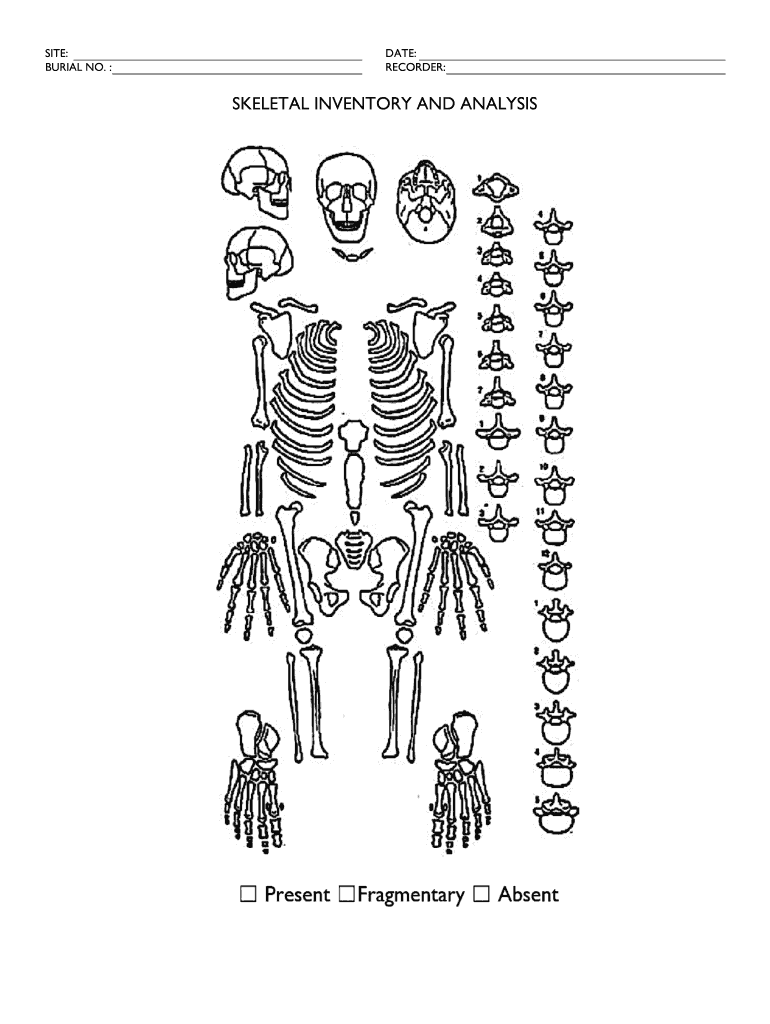 Skeletal Inventory Form