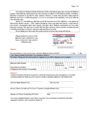 Please Review This Picture of the Medicare Card  Form