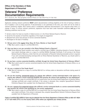 Illinois Affidavit of Preference Form