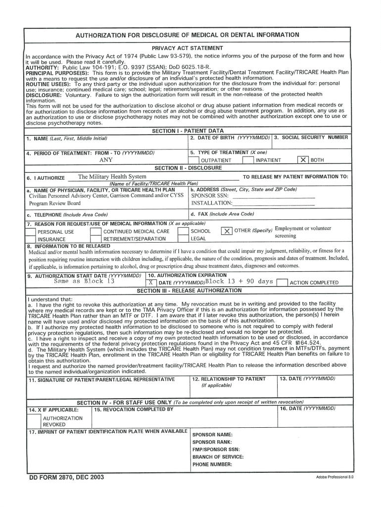 Army Dental Waiver  Form