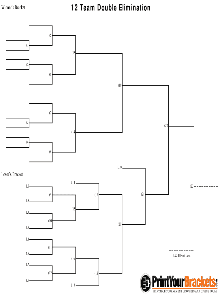 10 Bracket Double Elimination  Form