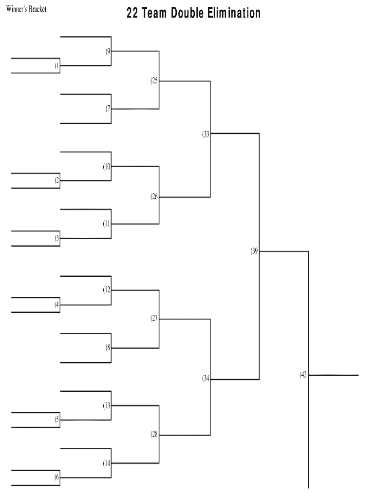 22 Team Bracket  Form