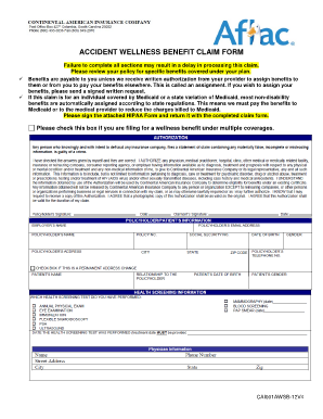 Aflac Accident Wellness Claim Form
