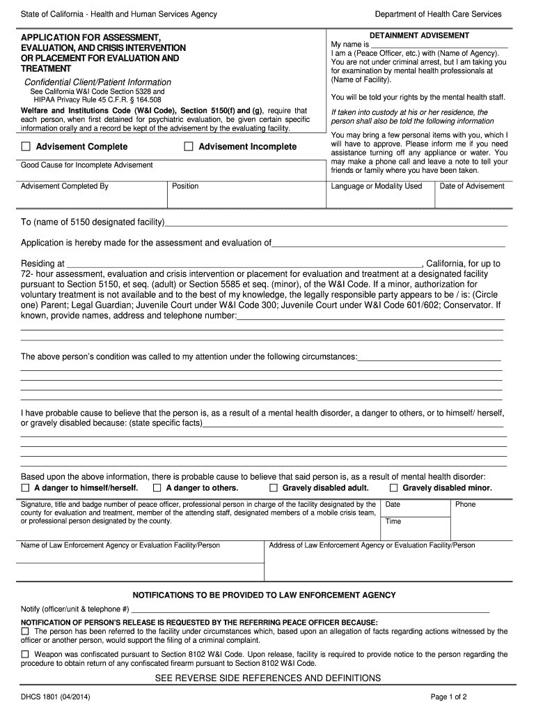  5150 Form 2014-2024