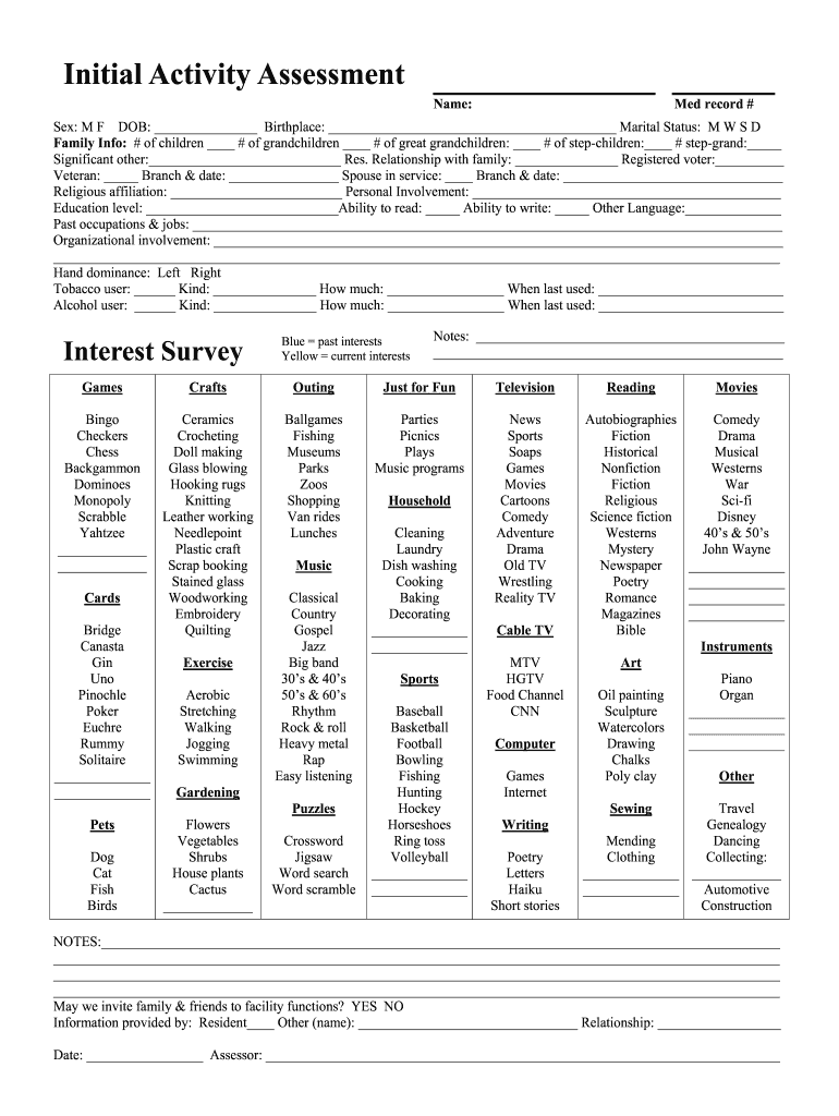 Activity  Form