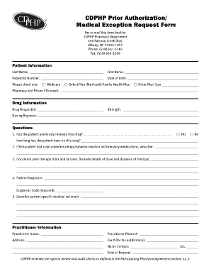 Cdphp Prior Auth Form
