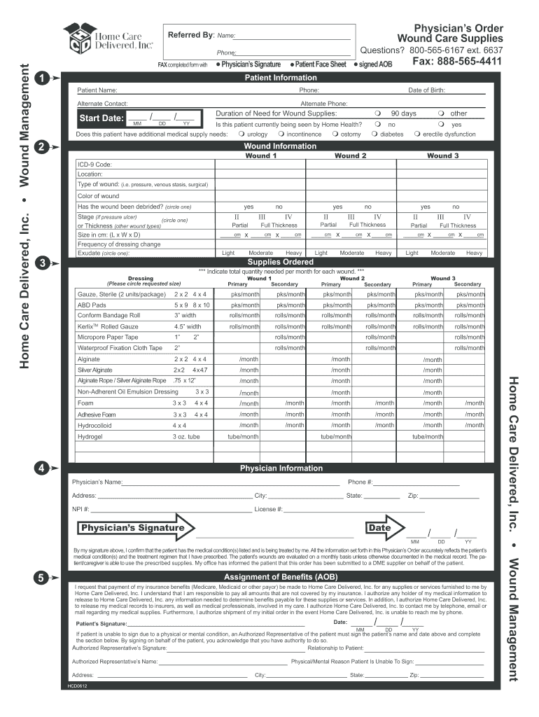 Printable Wound Care Documentation Forms Free