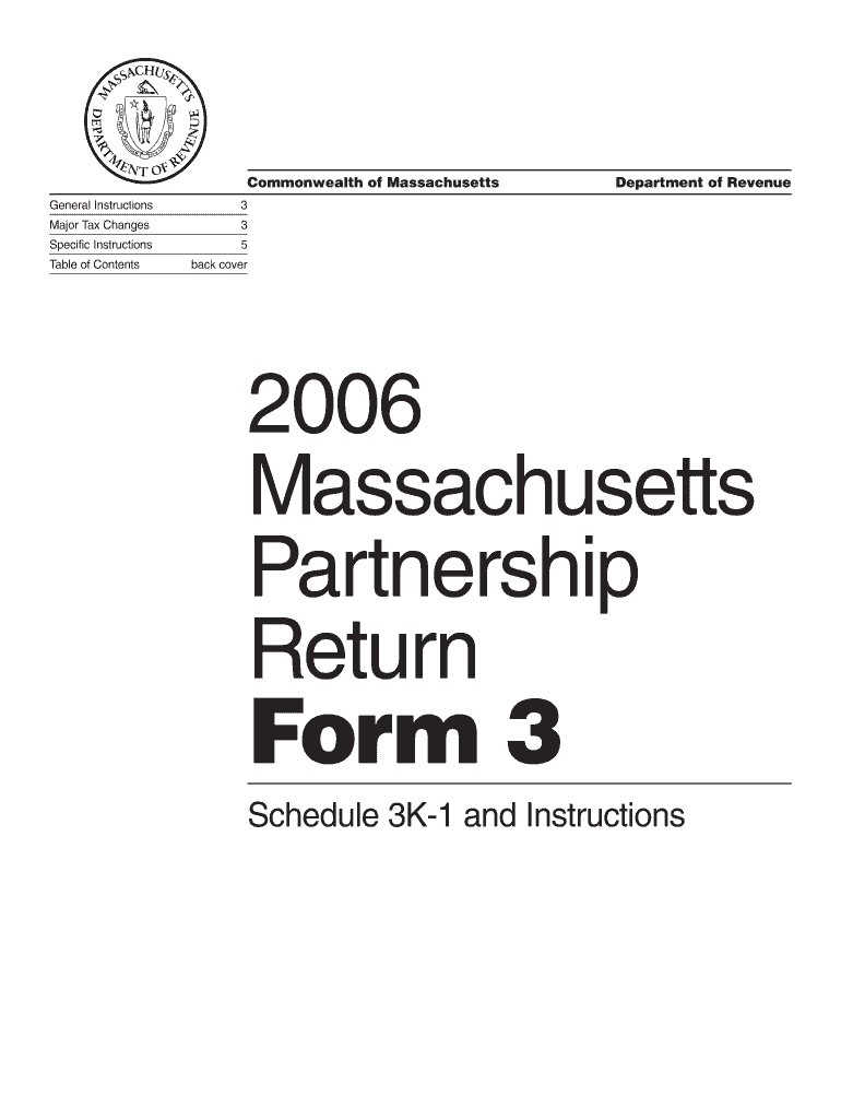 Form 3 Massachusetts Fillable