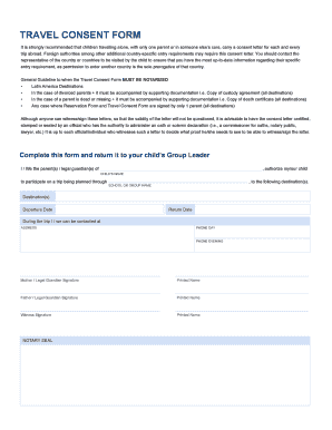 Permission Letter for Going Abroad  Form