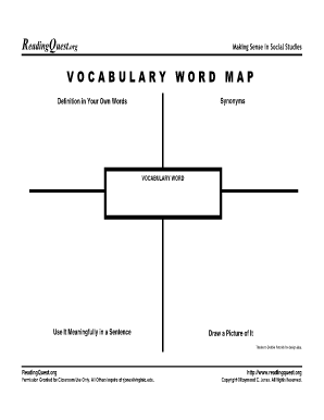 Vocabulary Maps PDF  Form