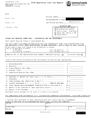 Ifta Fuel Tax Report 9610012100  Form