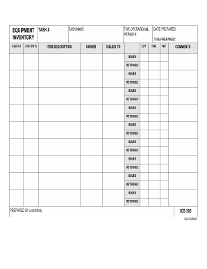 Ics Inventory Form