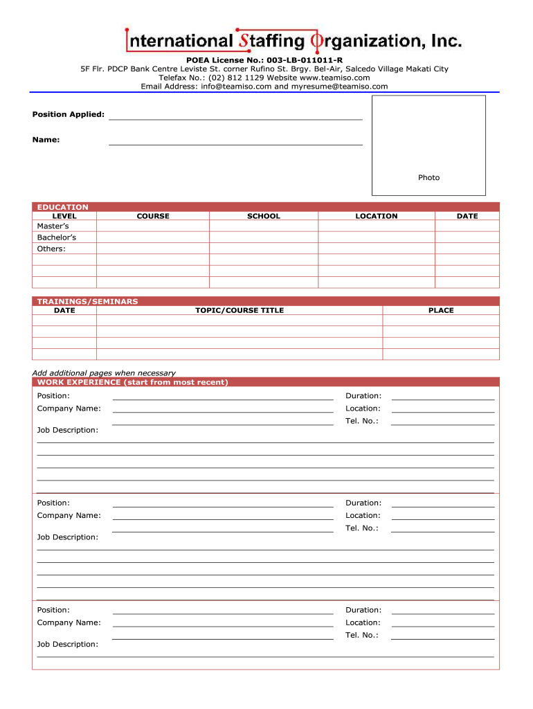 Get and Sign Teamiso  Form
