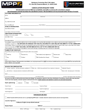 Mpp Cancellation Form