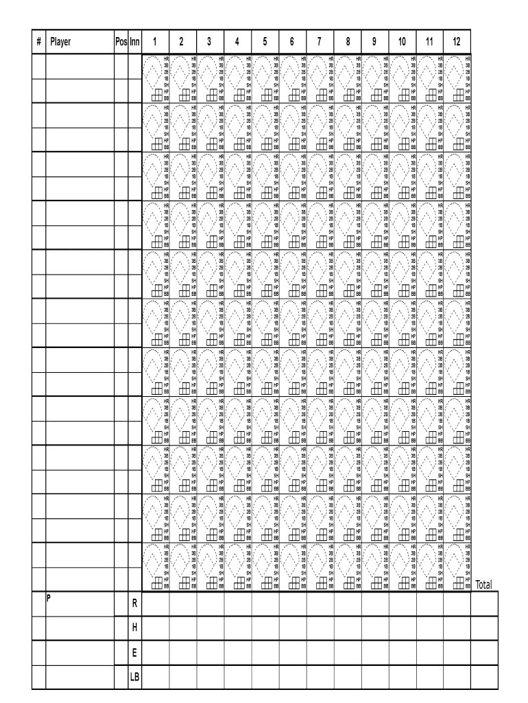Fillable Baseball Scorecard Form Fill Out And Sign Printable PDF