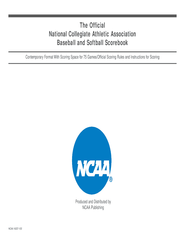 Softball Scorebook Printable  Form