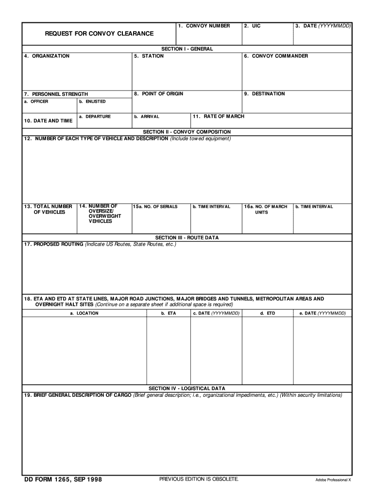 Dd Form 1265