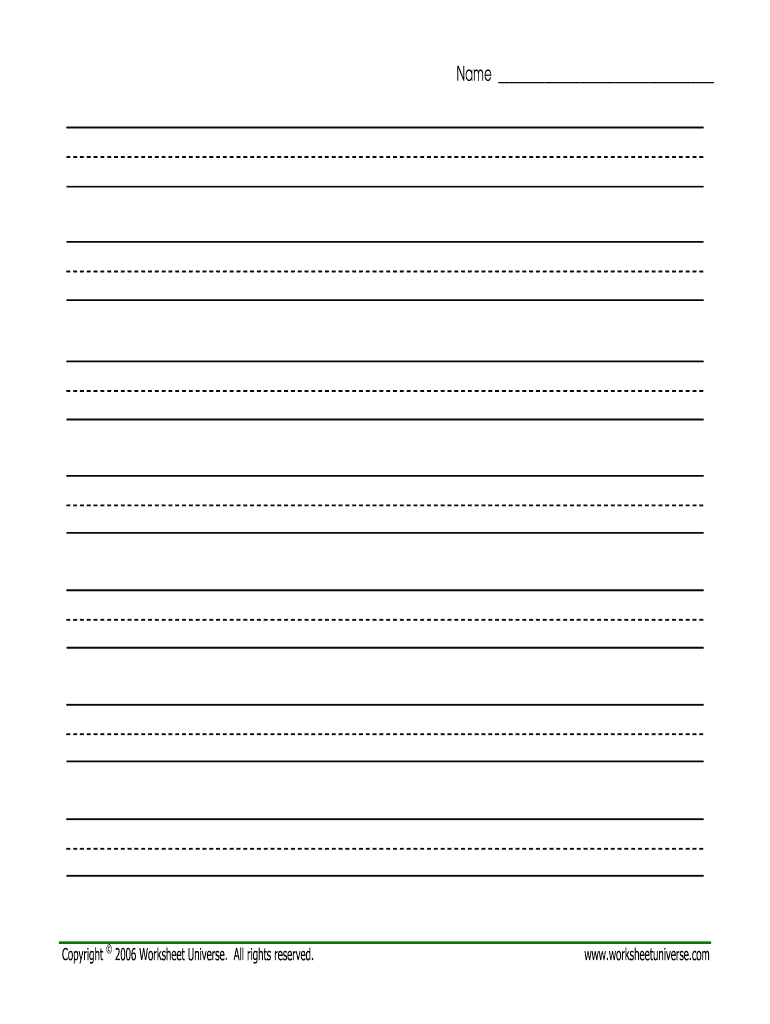 Editable Handwriting Paper  Form
