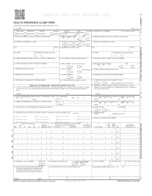 1500 Health Insurance Claim Form Version 0212 NUCC Nucc