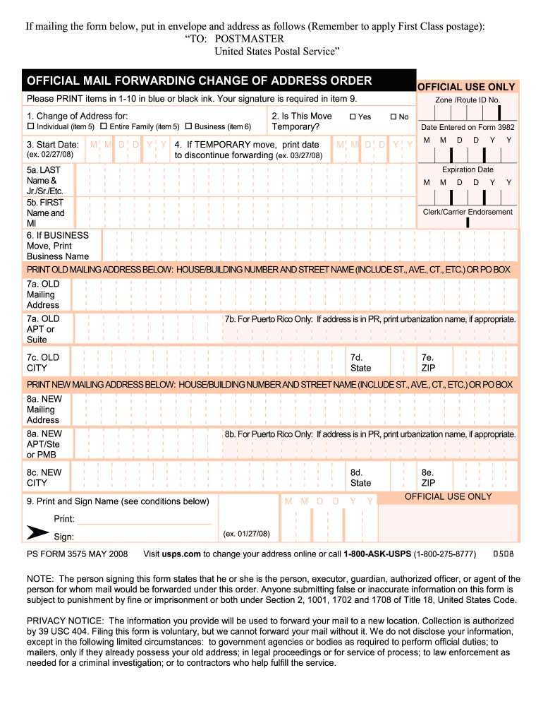  Ps Form 3575 2008-2024