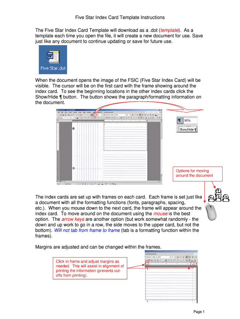 Editable 3x5 Index Card Template  Form