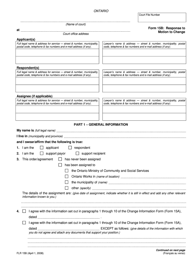 Form 15b