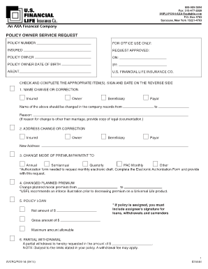 Us Financial Life Insurance Forms