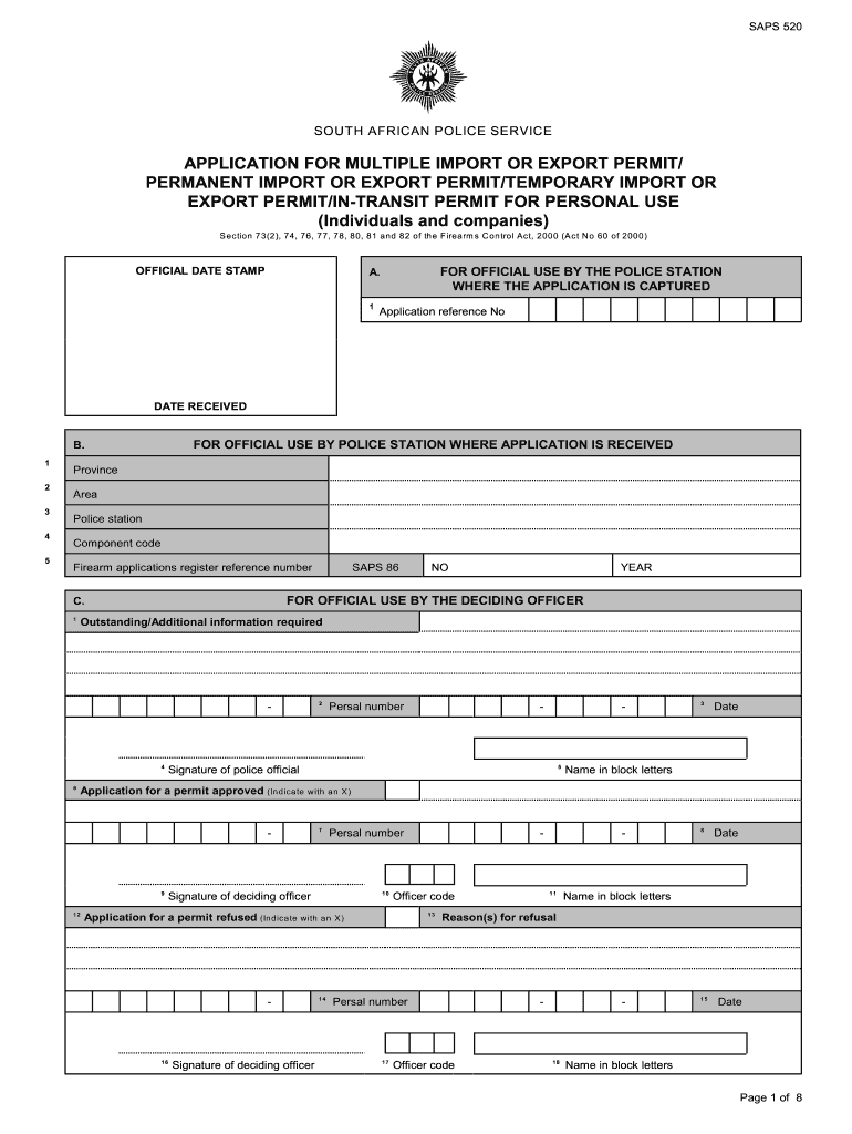 Saps 520  Form