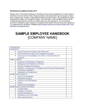 Dish Network Employee Handbook  Form