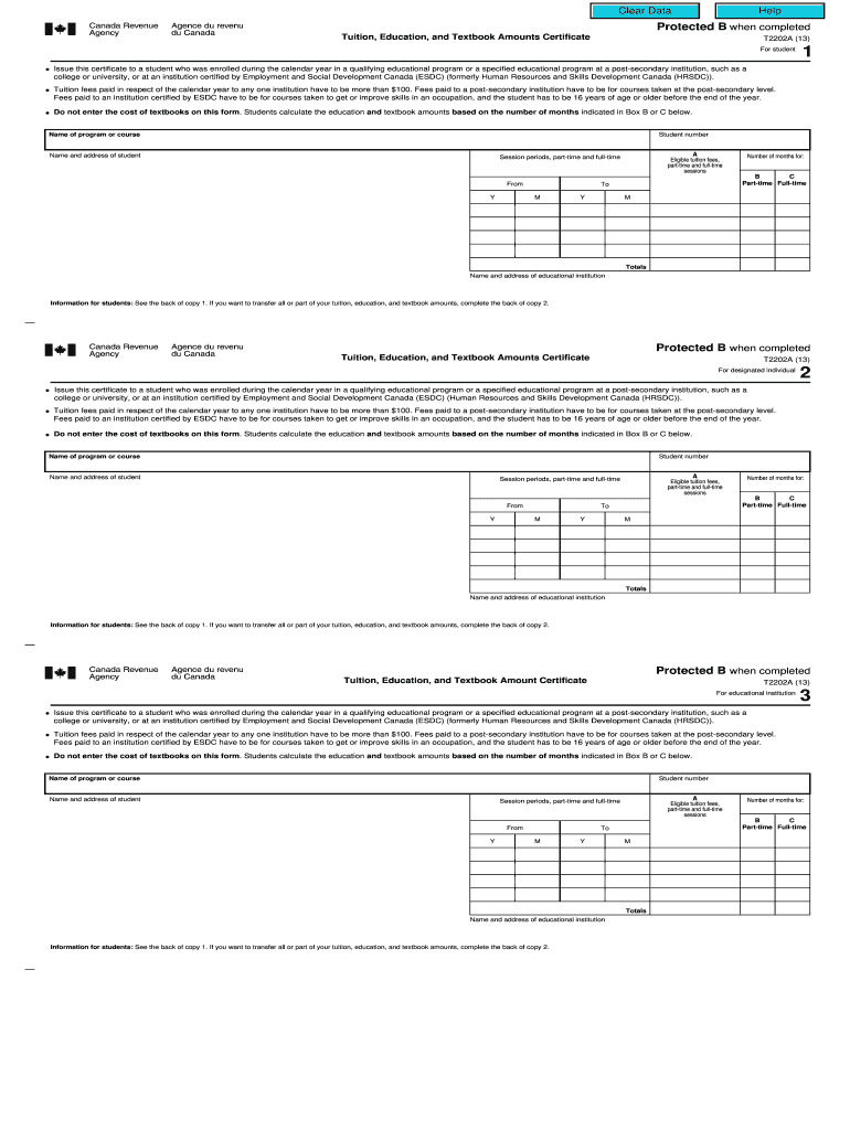 T2202a  Form