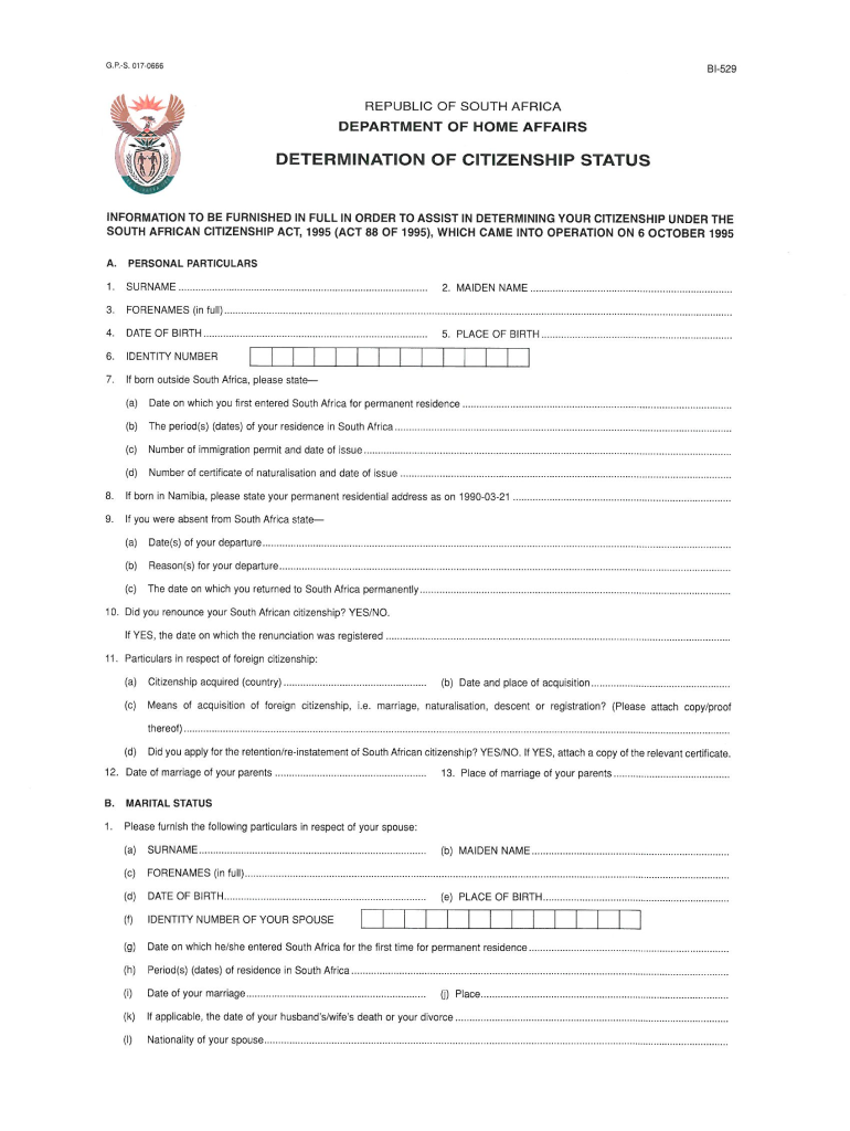 How Fill the Determination of Citizenship Status Form