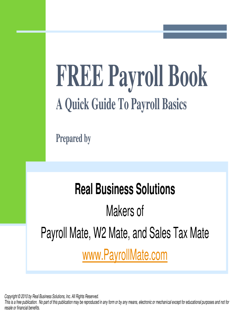 Payroll Books Download  Form