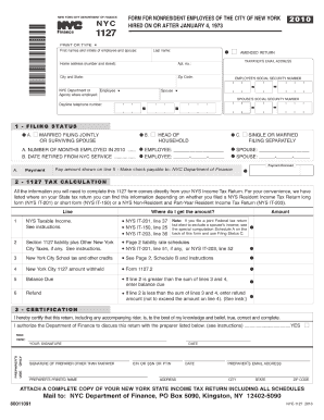 Nyc 1127 Form