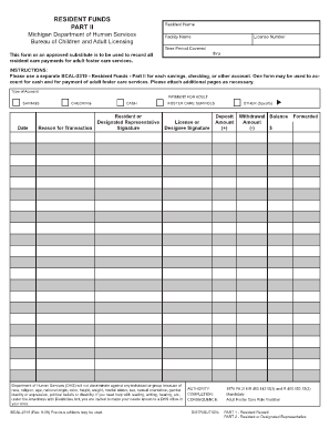 Resident Funds Part 2  Form